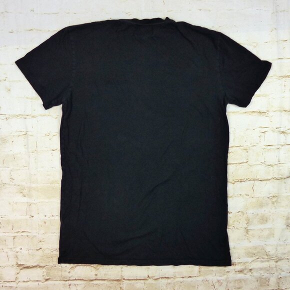 AMEN by Jato Mens T Shirt Black Size 54 Italy US L Rose Embroidered Rock Y2K - Picture 3 of 12